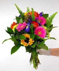 Bright Colors Fresh Cut Wrapped Bouquet