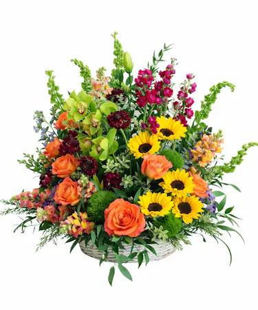 Bright Funeral Basket in Boston, MA