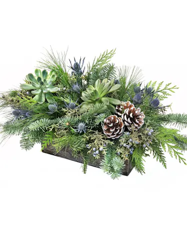 Rustic Winter Arrangement in Boston, MA 