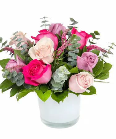 Modern Pink & Purple Roses in Boston, MA