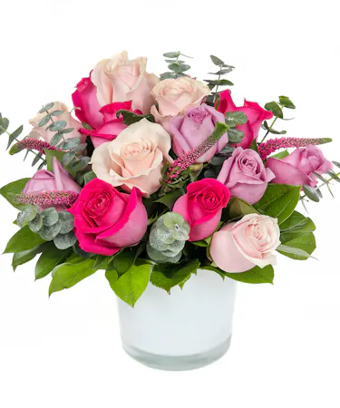 Modern Pink & Purple Roses in Boston, MA
