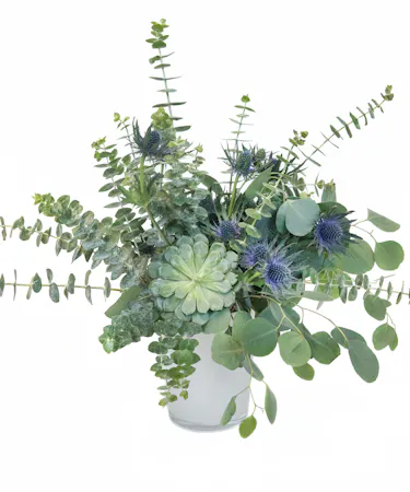 Eucalyptus & Succulent Floral Arrangement 