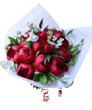 Red Peony Graduation Bouquet