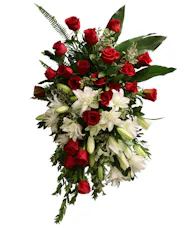 Red Rose & Lily Spray