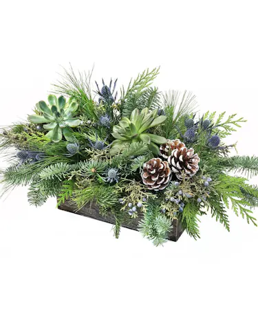 Rustic Winter Arrangement in Boston, MA 