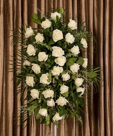 White Rose Standing Spray, Boston, MA