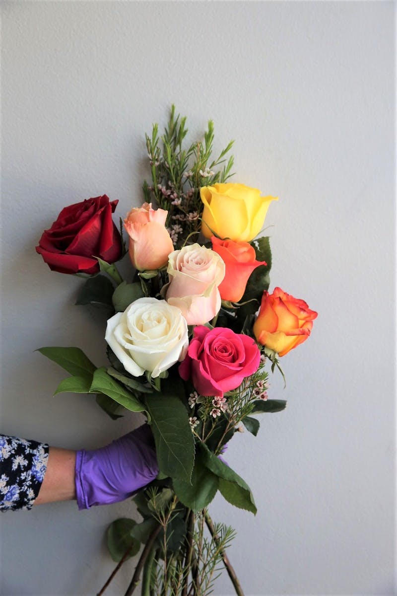 Curbside Pick Up Long Stem Rose Bunch in Boston, MA Central Square Florist